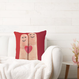 Art Finger Heart Kärlek Kudde
