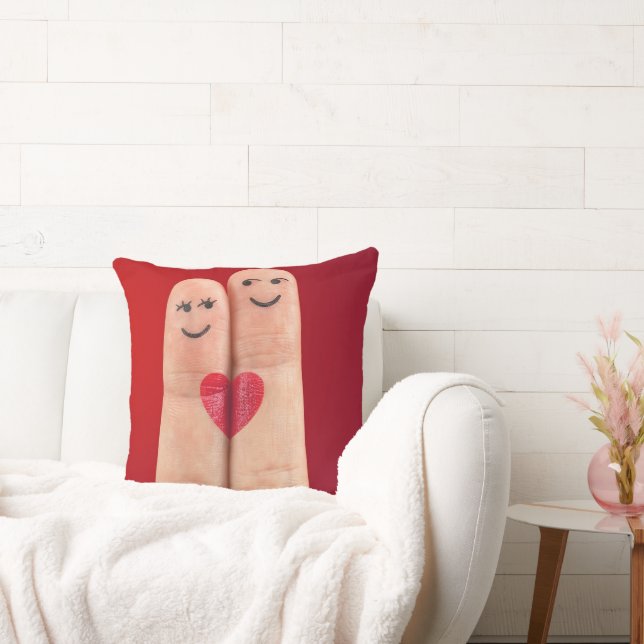 Art Finger Heart Kärlek Kudde (Soffa)