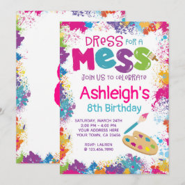 Art Födelsedagsfest inbjudan