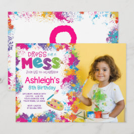 Art Födelsedagsfest inbjudan med Photo