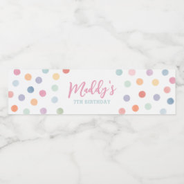 Art-Födelsedagsfest Vattenflaskor Etikett