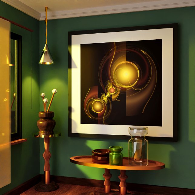 Art för Abstrakt av inbyggd anslutning Poster (Intimate Connection Abstract Art Poster)