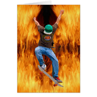 Art för Skateboarder Action Sports Hälsningskort