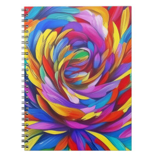Art Fusion Vibrant School Work Writing Färg Anteckningsbok