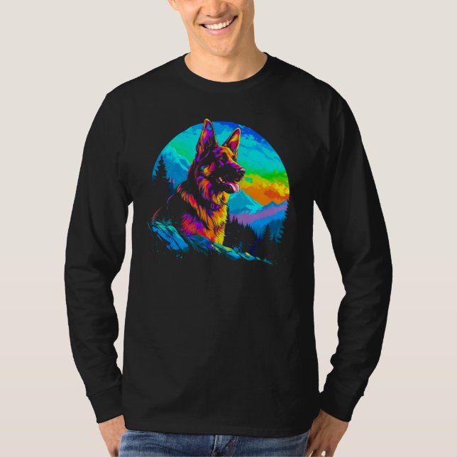 Art German Shepherd 1 T Shirt (Framsida)