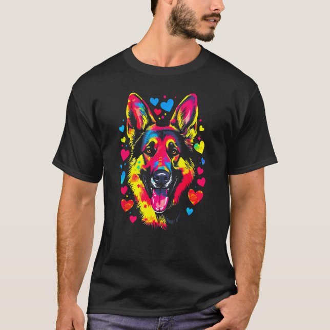 Art German Shepherd Dog  1 T Shirt (Framsida)