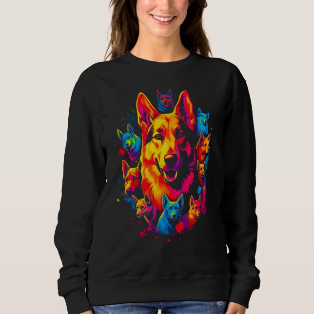 Art German Shepherd Dog Best Friends T Shirt (Framsida)