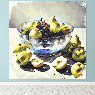 *~* Art Gift SC6 Fruit Crystal Bowl Life Canvastryck