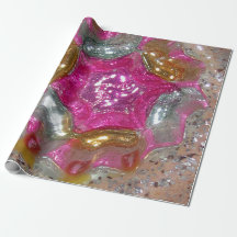 Art Glass Bubble Gum Rosa Jewel Bröllop jul