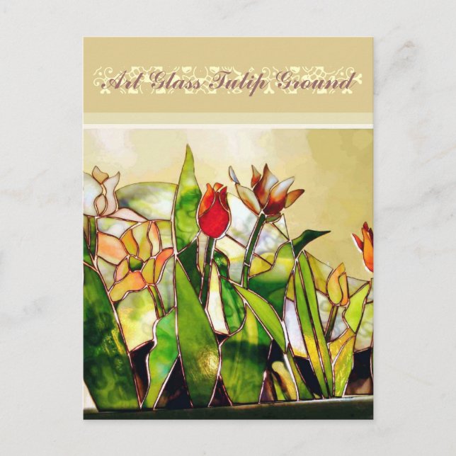 Art Glass Tulip Ground Excellent Mode Vykort (Framsida)