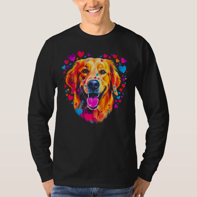 Art Golden Retriever Dog  Best Friend T Shirt (Framsida)