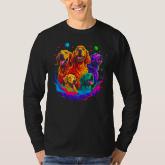 Art Golden Retriever Dog Best Friends T Shirt