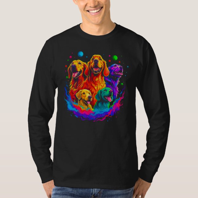 Art Golden Retriever Dog Best Friends T Shirt (Framsida)