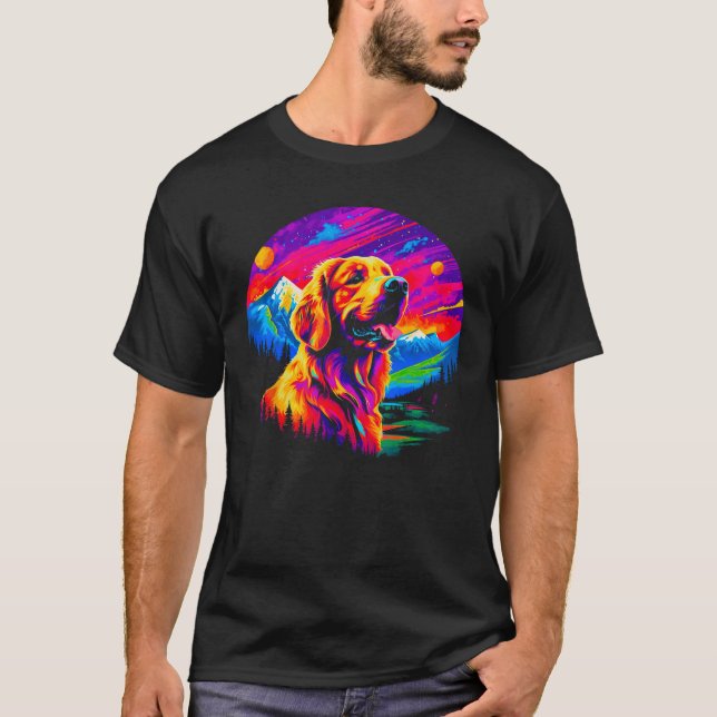 Art Golden Retriever T Shirt (Framsida)