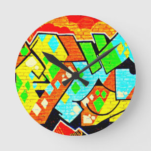 Art-Graffiti Gallery 19 med klocka Abstrakter