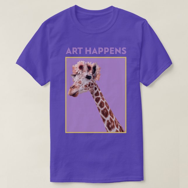 Art Happens Art Giraffe T Shirt (Design framsida)