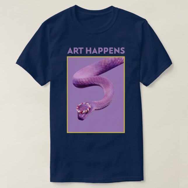 Art Happens Art Snake T Shirt (Design framsida)