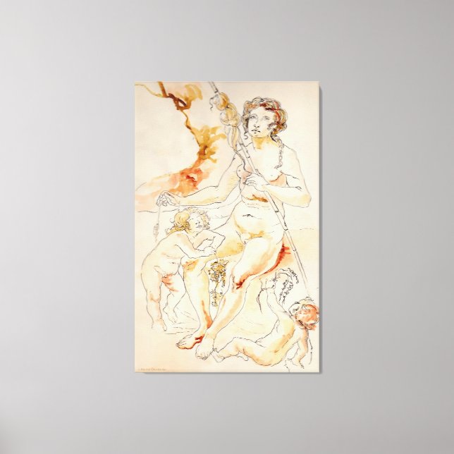 ART - HARRIET DAVIDSOHN - EN STUDIE: MOR BARN CANVASTRYCK (Framsida)