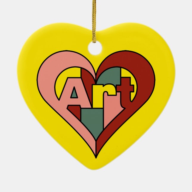 Art Heart Ceramic Ornament (Baksidan)