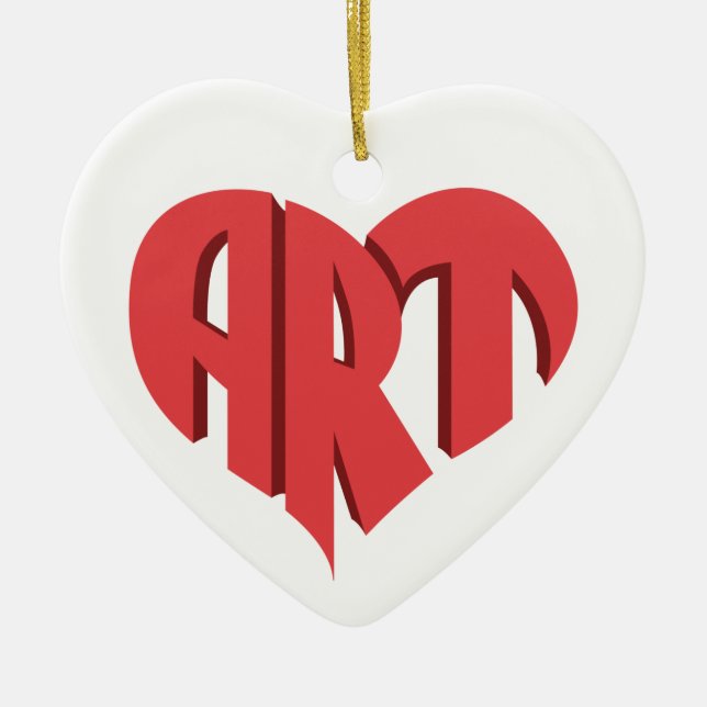 Art Heart Julgransprydnad Keramik (Framsidan)
