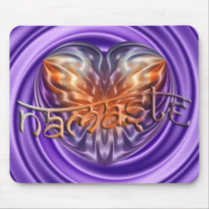 ART Heart NAMASTE violett virvel Musmatta
