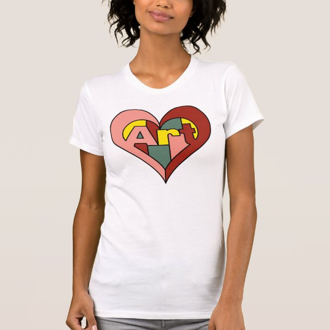 Art Heart T Shirt (Framsida)