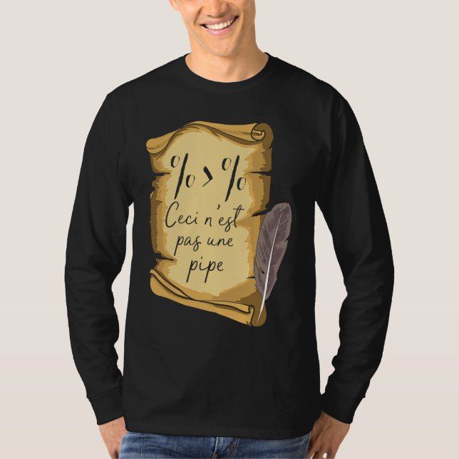 Art History Ceci n'est Pas Une Pipe Data Scientist T Shirt (Framsida)