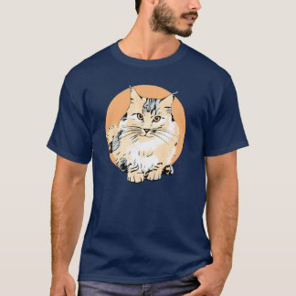 Art Huvudkontur - grafisk design för katter Oversi T Shirt