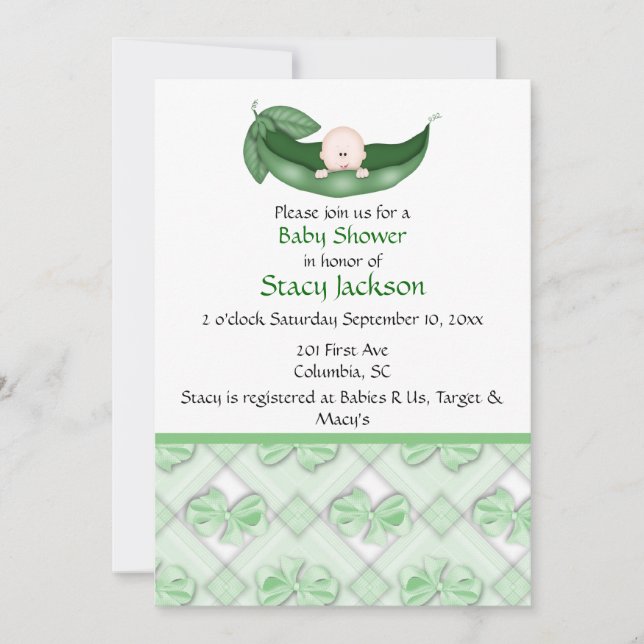 Ärt i Poden Inbjudningar (Framsida)