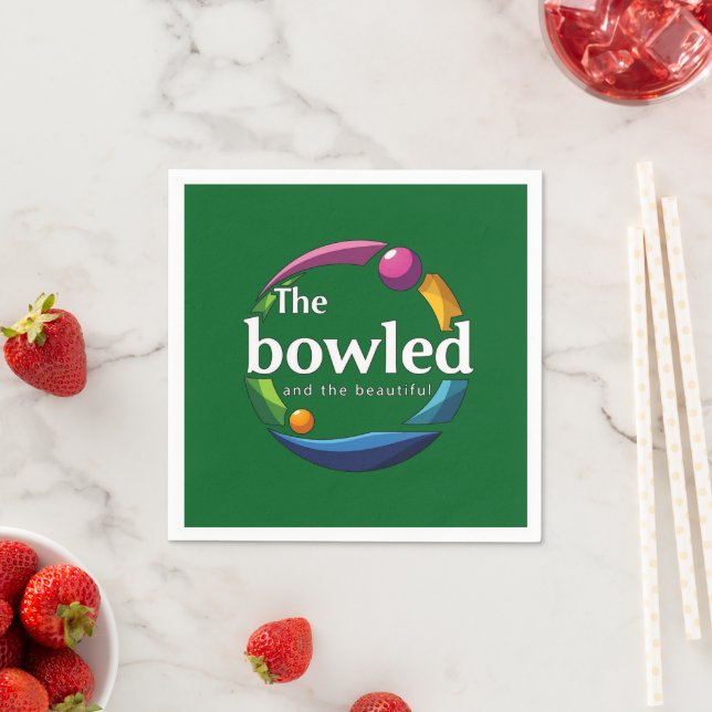 "Art i Rörelse: Circular Gräsmatta Bowls Bowled Lo Pappersservett (Insitu)