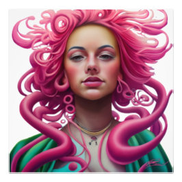 Art Illustartion Manga Porträtt PopArt Psychedelic Fototryck