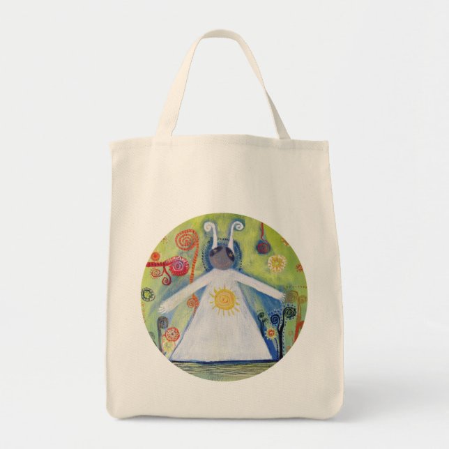Art Illustration Shiny Tote Tygkasse (Framsidan)