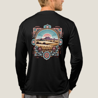 Art-Inspired Sunset Scenery Långärmad Shirt T