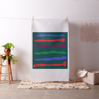 Art inspirerad av röd grönt blå rand tyg