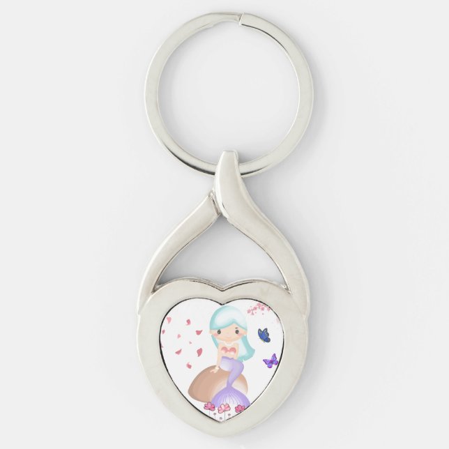 Art-inspirerad nyckelkedja i Metall (Framsidan)