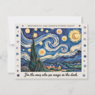 Art-inspirerad Postcard Van gogh Starry Night Vykort