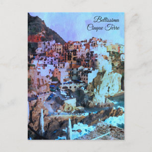 ** Art Italien AP12 Italienska språket Cinque Terr Vykort