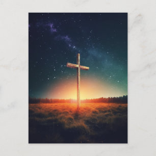 Art jesus kor med himlar med stjärntur vykort