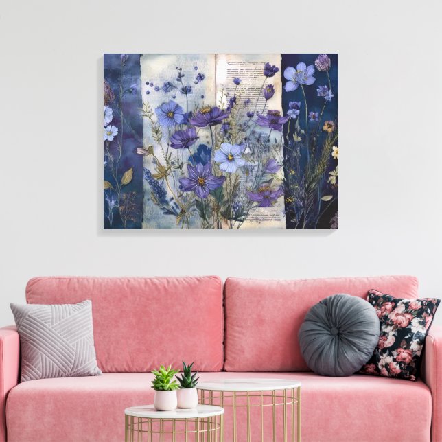 Art Journal-sidor: Fängade blåsor Canvastryck (Insitu (Vardagsrum))