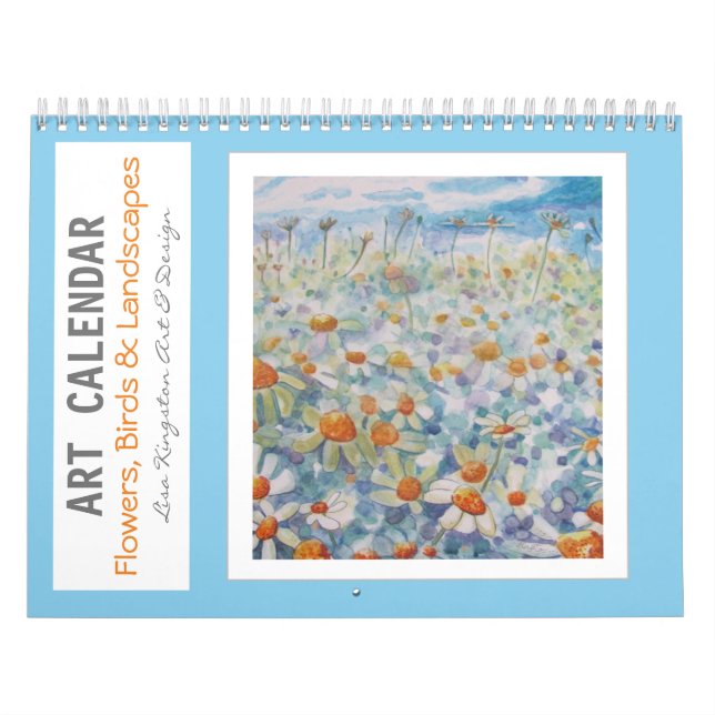 Art Kalenderblommor fåglar och landskap Kalender (Omslag)
