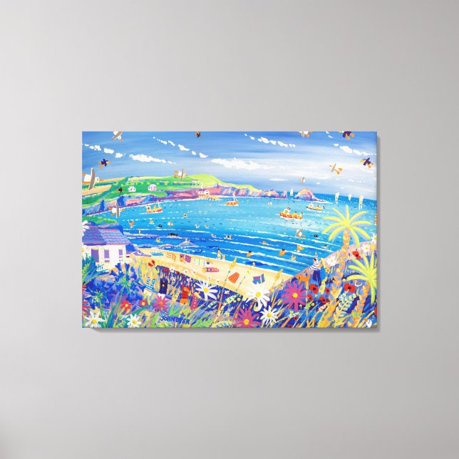 Art Kanvastryck: Mor Ivey Bay Cornwall Canvastryck (Framsida)