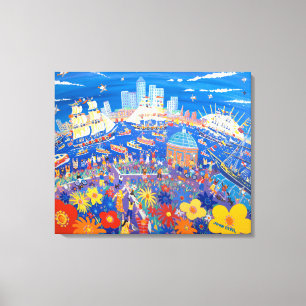 Art Kanvastryck: Tall Fraktas vid Greenwich London Canvastryck