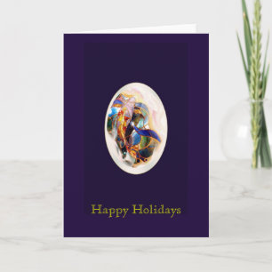 Art Koi Fish Elegant Glad helg Greeting Card