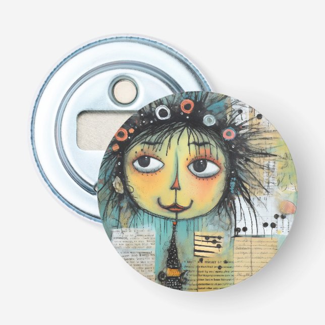 Art Lady 1 Charming och bedrövad Flasköppnare (Framsidan)