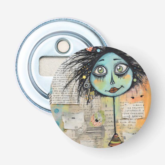 Art Lady 2 Charming och bedrövad Flasköppnare (Framsidan)