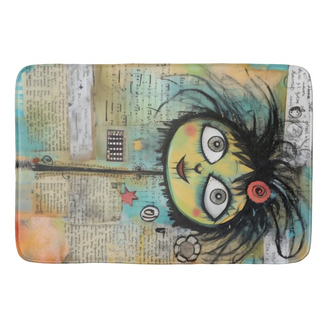 Art Lady 4 Charming och nödlidande Badrumsmatta (Framsidan)