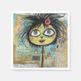 Art Lady 4 Charming och nödlidande Pappersservett