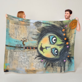 Art Lady 5 Charming och bedrövad Fleecefilt