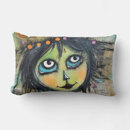 Art Lady 5 Charming och bedrövad Lumbarkudde