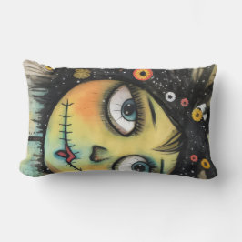 Art Lady 6 Charming och nödlidande Lumbarkudde